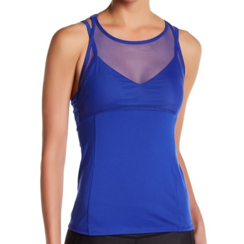 Blue Mesh Alo tank top